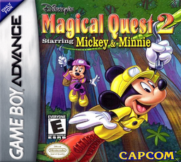 Magical Quest 2 Starring Mickey and Minnie box art for GameBoy Advance